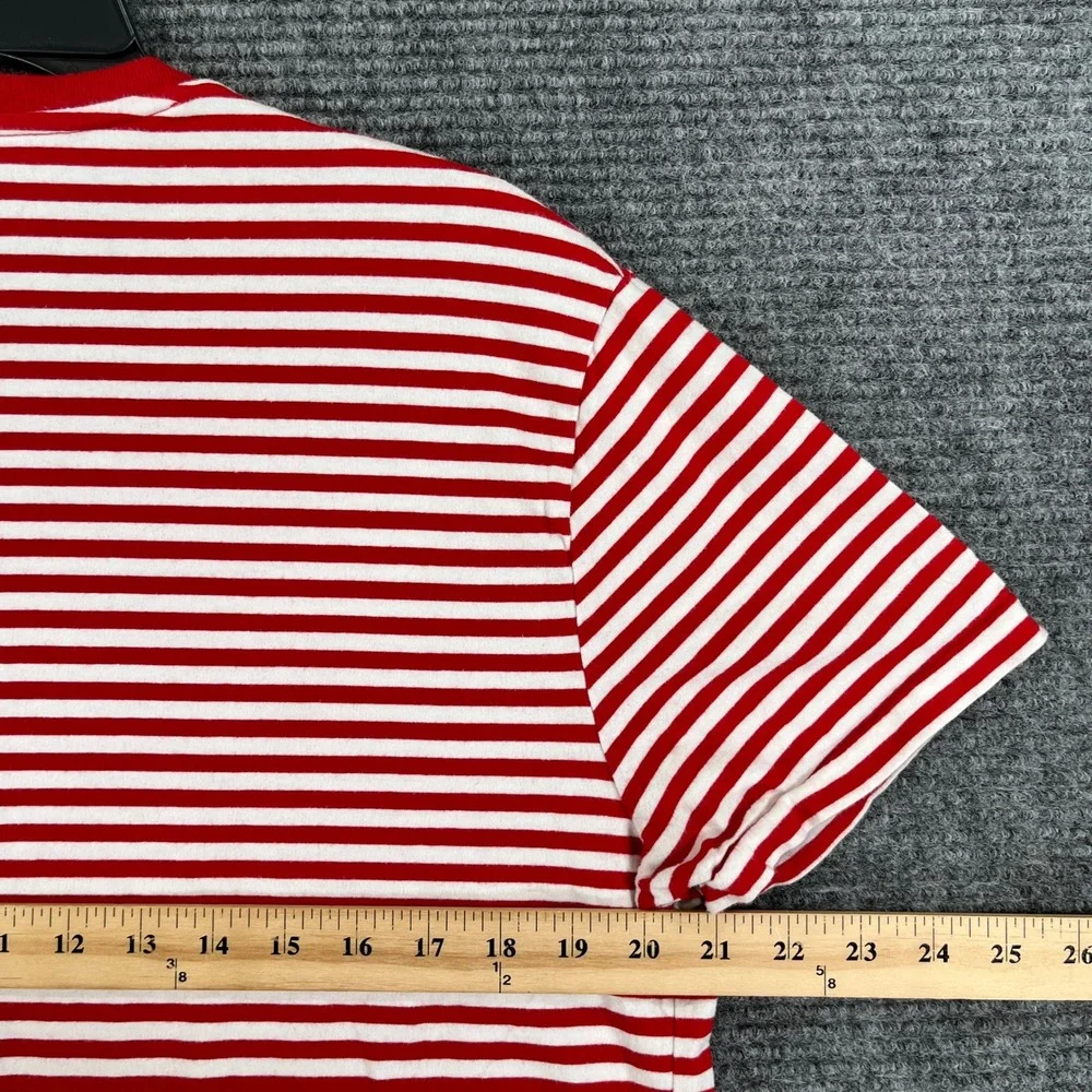 Polo Ralph Lauren Striped T-Shirt Mens M Red White Horizontal Stripe Casual Tee